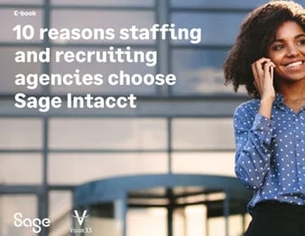 eBook entitled 10 Reasons Staffing and Recruitment Agencies Choose Sage Intacct